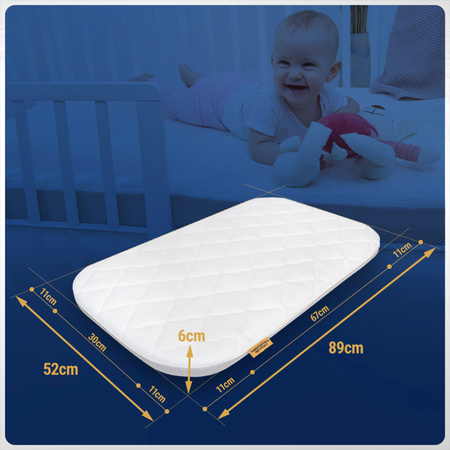 Materac 89x52 do dostawki Kinderkraft Neste up / Air / Grow / Cami / Movi oraz Lionelo Vera