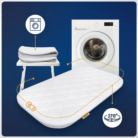 Materac 76x43 do dostawki Lionelo Aurora / Carrello Prima / Chicco Twins