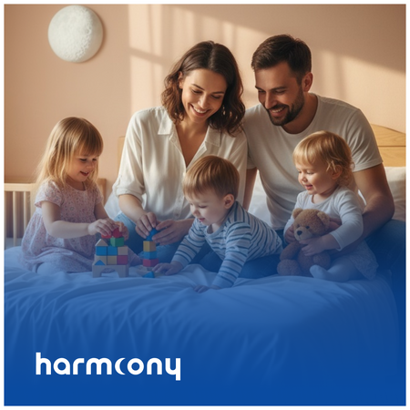 Prześcieradło Harmoony do łóżka 90x190 bawełniane z gumką