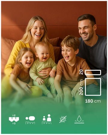 Materac 180x200 Fizjomax® Adult Poleca Mama Fizjoterapeuta