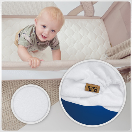 Prześcieradło do Dużej Dostawki lub Kołyski Dopasowane z Gumką na Materac